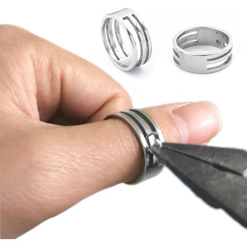 2pcs Stainless Steel Jump Ring Opening Closing Finger Jewelry Tools Round Circle Bead Plier for DIY Jewelry Making Tool