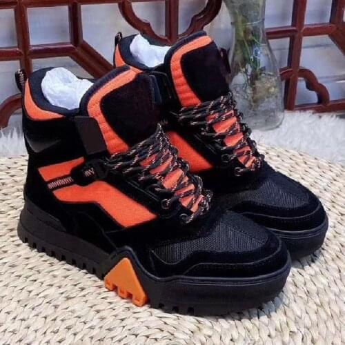 Sneakers Leather Mixed Color Shoes Women Patchwork Woman Shoes Thick Bottom Platform Zapatos De Mujer Lace Up Shoes Fashion Hot