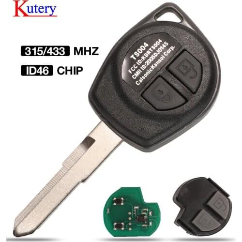 Kutery 2BTN Car Remote Key Fob 315mhz/433MHZ ID46 Chip For Suzuki Swift Sx4 Alto Vitara Ignis Jimny Splash With Hu87 Uncut Blade