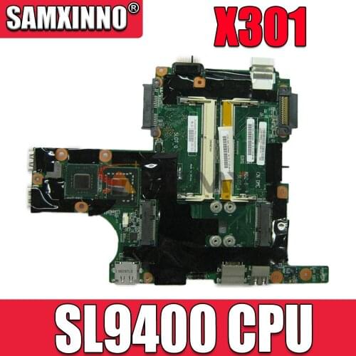 Akemy 42W8144 43Y9211 60Y3782 Laptop motherboard for lenovo IBM thinkpad X301 13.3 1.4GHz SL9400 CPU onboard MOTHERBOARD