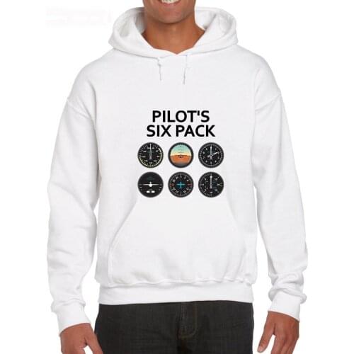 Top Quality Men O Neck Pilots Six Pack - Funny Aviation Print Hoodies Sweatshirt