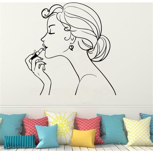 Fashion Manicure Wall Art Decal Decoration Fashion Sticker Waterproof Wall Decals Room Decoration Bedroom Mural adesivi WL312