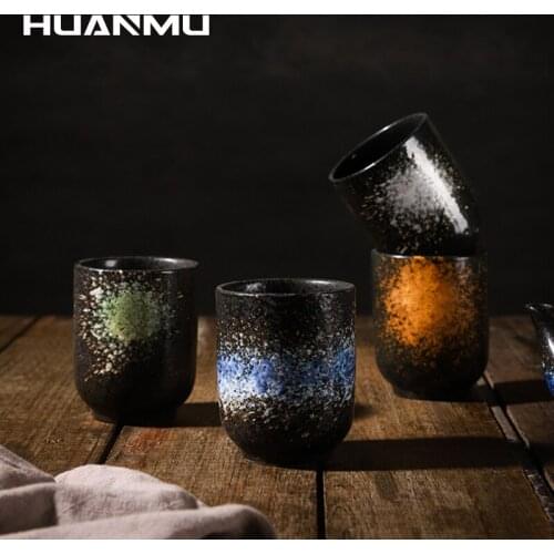 New Teacup Japanese Retro Ceramic Water Cup Household Drinkware Cuisine Restaurant Commercial Tea Cup اكواب اكواب سيراميك