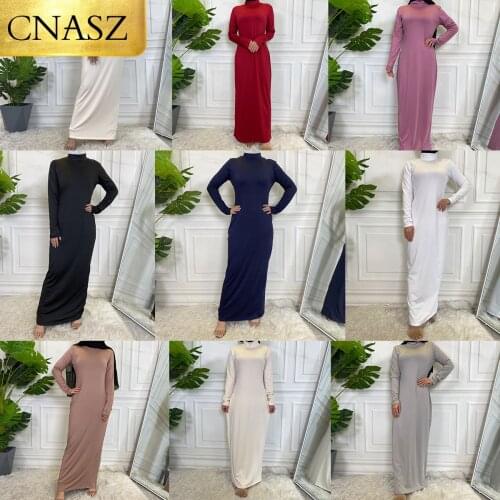 New Muslim Dubai Fashion Slim Models Threaded Pedals Bottom Bag Hip Long Dress Islamic Abayas For Women Turtleneck Lined Dress