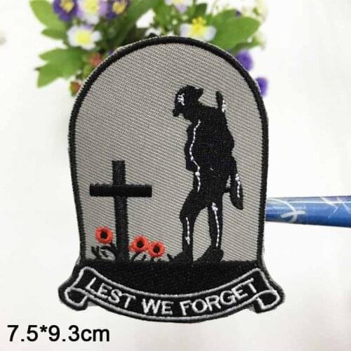 Sad Soldier Iron On Embroidered Clothes Patch For Clothing Stickers Garment Apparel Accessories