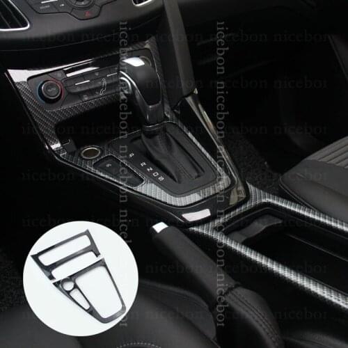 Fit ForFord Focus RS ST Carbon fiber color A/C Inner Gear shift Panel Cover 2pcs
