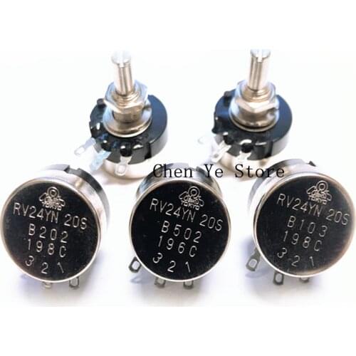 RV24YN20SB502 B103 B102 B104 B203 B202 B503 1K 2K 5K 10K 20K 50K 100K 200K 500K 1M ohm TOCOSTOKYO Turn Film Rotary Potentiometer