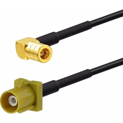 Radio Antenna RG174 Cable Fakra K Male to SMB Female Right Angle for Sirius XM Car Vehicle Radio Stereo Receiver Tuner