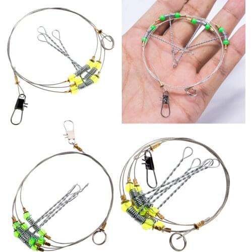 Fishhooks Anti-Winding Swivel String Sea Fishing Hook Steel Rigs Wire Leader Fish Hooks