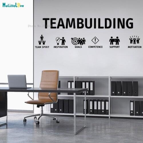Teambuilding Vinyl Wall Sticker Decals Team Inspiration Office Decoration Idea Murals for Workers Removable Studio Decor YT2223