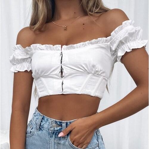 Womens Short Sleeve Floral Print Shirt Summer Fashion Casual Sexy Off Shoulder Solid Zipper Exposure Sexy Office Shirts Tops