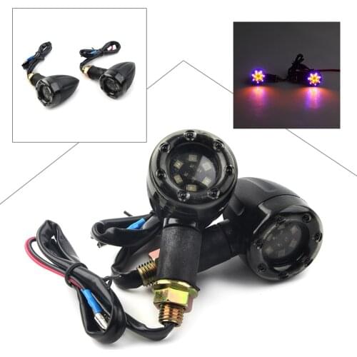 2Pcs Universial Motorcycle LED Turn Signal Light Bullet Indicators Bulb Lamp for Harley Davidson
