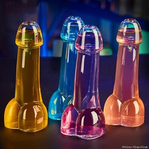 2021 In Stock Factory Direct Sale Funny Interesting Creative Genital Dick Penis Cocktail Glass Cup Mug Bottle Glass Hot New