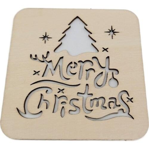 22Pieces Wooden Christmas Pendant Blank ing Ornaments DIY Crafts Decor