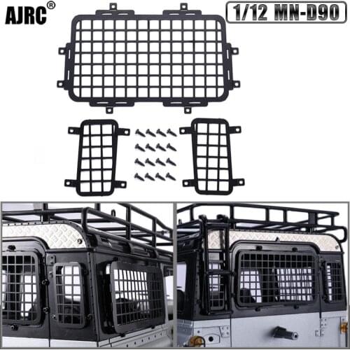 AJRC 1/12 MN-D90 Defender modified parts car Metal stainless steel car window net Foldable rear window net Toy car parts