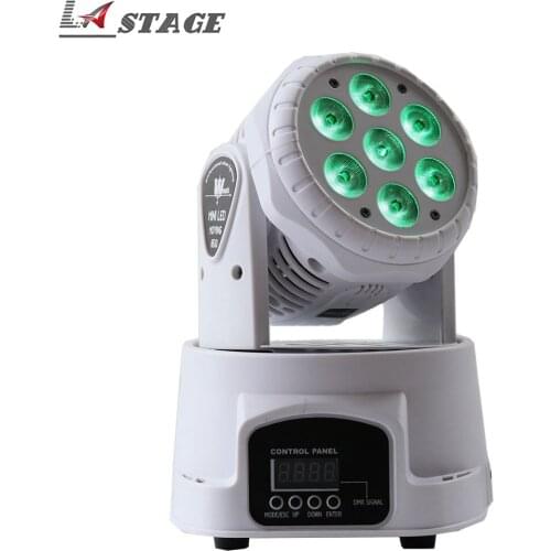 Free Shipping White LED Moving Head Mini Wash 7x12w RGBW Quad With Advanced LED Effect Stage Light