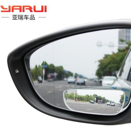 Glass Frameless Rearview Mirror Small Round Back Aided Blind Spot Mirror Wide Angle Long