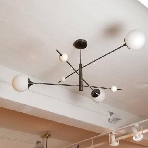 Medieval style customizable pearl black magic bean chandelier dining room living room senior model bedroom chandelier