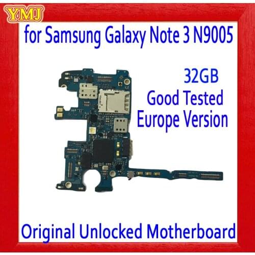 32GB for Samsung Galaxy Note 3 N9005 Motherboard with OS System,100% Original unlocked for Note 3 N900 Mainboard,Good Tested