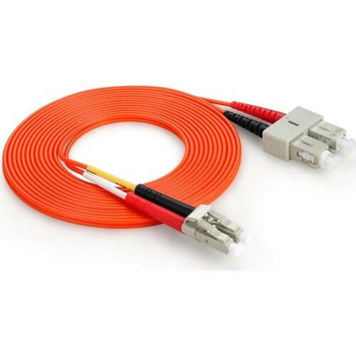15 Meter LC-SC Fiber Optic Cable MultiMode Duplex Patch Cord OM1 62.5/125 15M