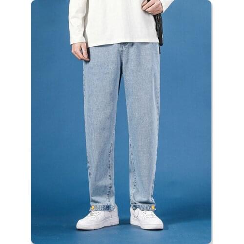 Fashion Mens Vintage Washed Jeans Hip Hop Slim Fit Denim Pants Harajuku Urban Style Dad Jean Trousers Male