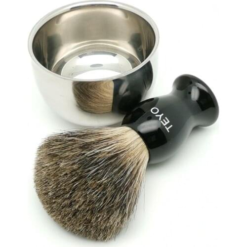 Shaving Set Include Pure Badger Hair Shaving Brush and Bowl Perfect for Wet Shave Cream Razor Beard Brush