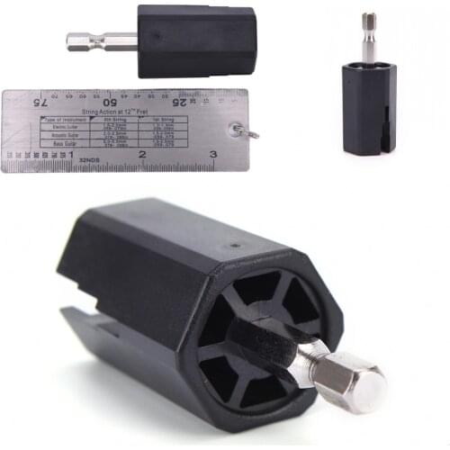 2019 New Multifunctional Guitar String Winder Bridge Pin Puller Remover Electric Drill Automatic Hexagonal Bit Luthier Tool