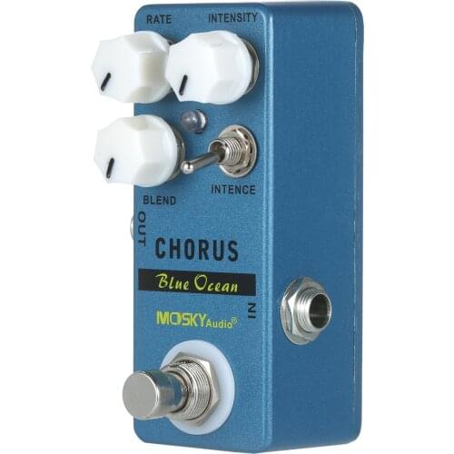 MOSKYaudio Guitar Effect Pedal Blue Ocean Chorus Chorus/True Bypass Rate + Blend + Intensity + Intence Guitar Pedal Accessories