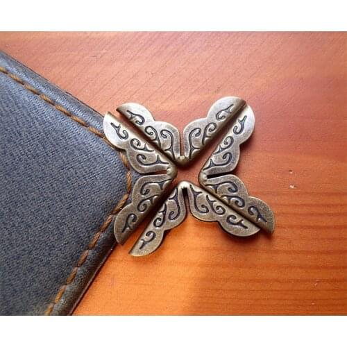 Practical 100pcs/lot Antique Bronze Small Book Scrapbooking Albums Menus Folders Collar Corner Protectors #69988
