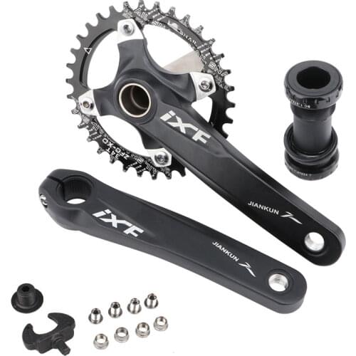 IXF 104 BCD MTB Bike Cranks Set Alloy Integrated 170mm Crank Arms with Bottom Bracket for Mountain Road Bicycle Hollow Pedivela