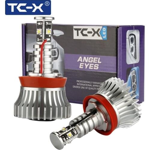 TC-X H8 Angel Eyes for BMW E90/E60 2009/X6 E71 2011/Z2 E82/E92/E93/X5 E70 2008/E61/E63/E64/E91/3 5 6 series Angel Eye LED lights