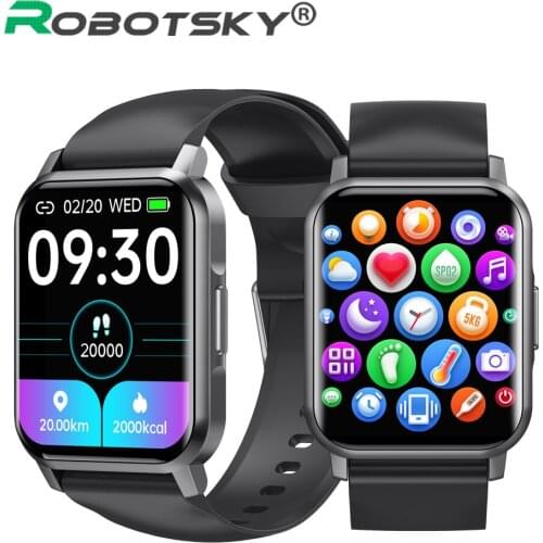 Smart Watch Bluetooth 1.7 inch Smartwatch Sport Fitness watch Heart Rate Blood Pressure Monitor IP67 Waterproof Smart watch