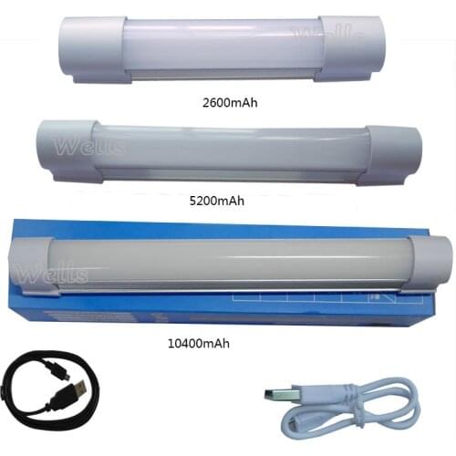 High quality 7W Rechargeable LED Tube Wireless multi-function Emergency lights for Indoor /led camping lamp
