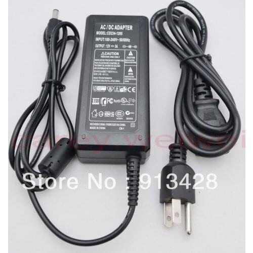 High quality 100pcs/ lot 12V 5A 60w AC/ DC Power Adapter US/ EU/ UK for LED light strip LCD monitor fast shipping