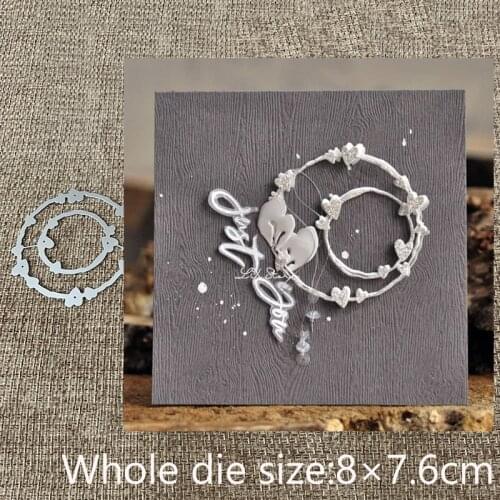 XLDesign Craft Metal Cutting Dies stencil mold 2pcs heart rings decoration scrapbook Album Paper Card Craft Embossing die cuts