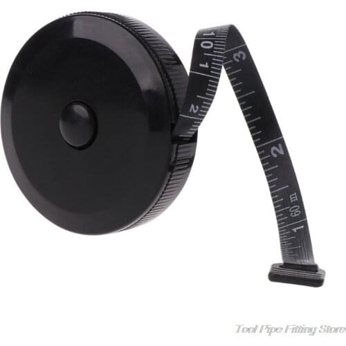 1.5m/60inch Black Tape Measures Dual Sided Retractable Tools Automatic ABS Flexible Mini Sewing Measuring Tape M02 21 Dropship