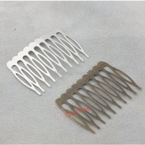 10 pcs / Lot 2" 50MM 10 teeth hair clip prong comb 2 color choice