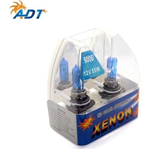 4pcs/lot 9006/HB4 Xenon Halogen Headlight 12V 55W 7500K Halogen bulbs Car headlight Long life car bulbs Super white Car lamps