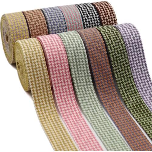 5 Yards 25MM Double-Sided Houndstooth Ribbons Bronzing Dots For Hair Bows DIY Handmade Materials Y2021031101