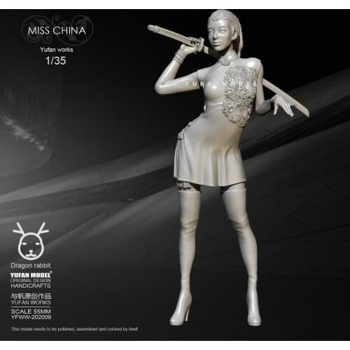 55mm1/35 Resin Figure Kits DIY beauty model Self-assembled YFWW35-2044