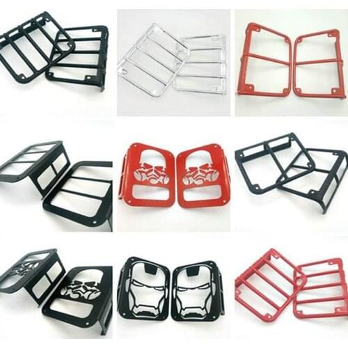 Free shipping!!! 2pcs Rear Light Black Tail Light Cover for Jeep Wrangler JK Rubicon Sahara 2007-2015