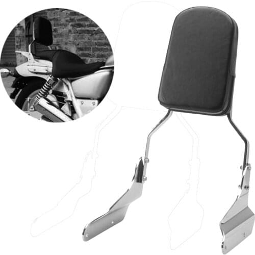For Honda VF 750 VF 250 Magna 1994-2003 VF750 VF250 Chrome Motorcycle Backrest Sissy Bar w/ Rear Passenger Cushion Pad Kit