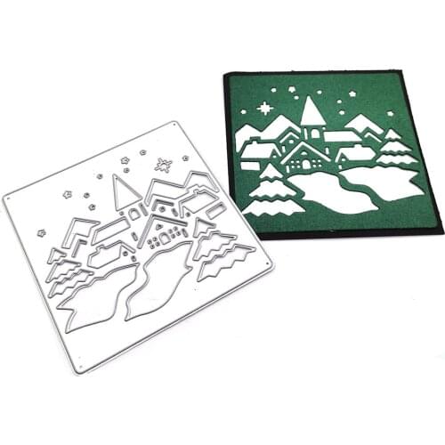 Julyarts Snow Village Metal Cutting Dies For Scrapbooking New 2021 Natal DIY Cutting Dies Photo Album Scrapbook Cards Embossing
