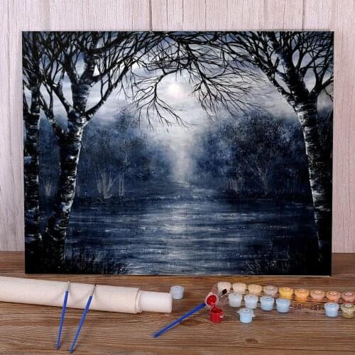 Natural Scenery Missing You DIY Paint By Numbers Set Acrylic Paints 50*70 Canvas Pictures New Design For Kids For Handiwork