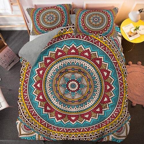 3D Mandala Bedding Sets Indian Duvet Cover Set Comforter Covers Soft Fabric Twin Full King Queen Size Vintage Luxury Home Decor