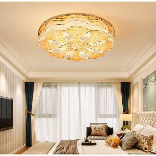 Ceiling lamp round bedroom lamp warm and romantic modern European style dining room lamp