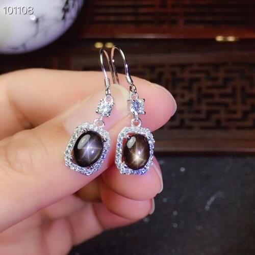 Top Sale Sapphire Earring Natural And Real 925 Sterling Silver Sapphire Earring