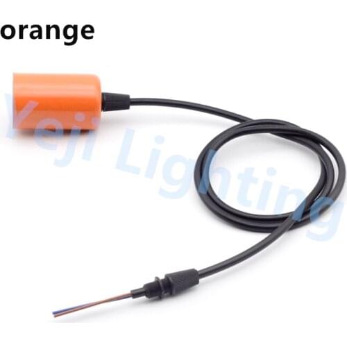 New design orange E27 Edison retro colorful lamp holder with cable wire and grip ceiling rose chandelier lighting accessories