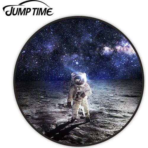 Jump Time for Awesome Astronaut Vinyl Stickers Space Moon Star Sticker Laptop Waterproof Car Styling Accessories