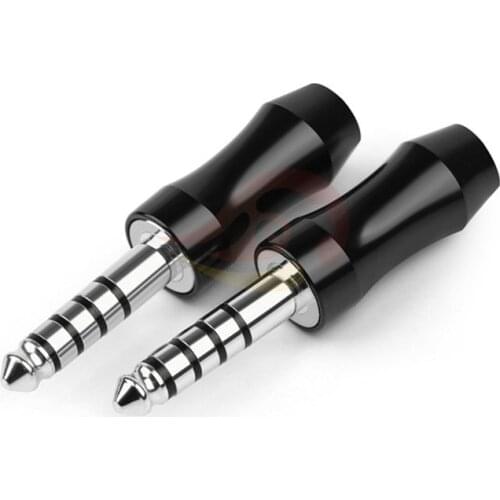 4.4mm Wire Connector Earphone Plug 5 Pole Stereo Rhodium Plated Copper Balance Interface Audio Jack HiFi Headset Metal Adapter